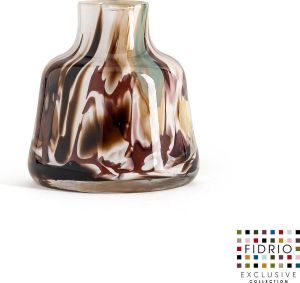 Fidrio Design Vaas Toscany Small EARTH glas mondgeblazen bloemenvaas diameter 5 cm hoogte 15 cm