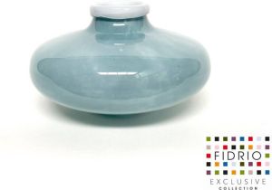 Fidrio Design Vaas UFO Grande ANCIENT GREY glas mondgeblazen bloemenvaas diameter 27 cm hoogte 15 cm