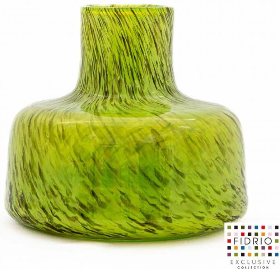 Fidrio Design Vaas Utopia FROGGY glas mondgeblazen bloemenvaas diameter 8 cm hoogte 21 cm