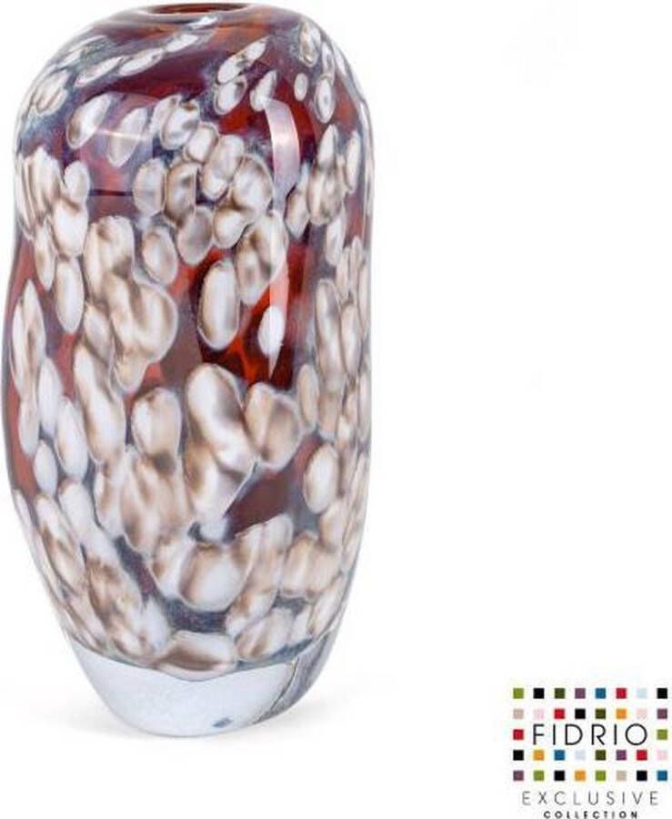 Fidrio Design vaas vase HAZEL glas mondgeblazen diameter 15 cm hoogte 30 cm