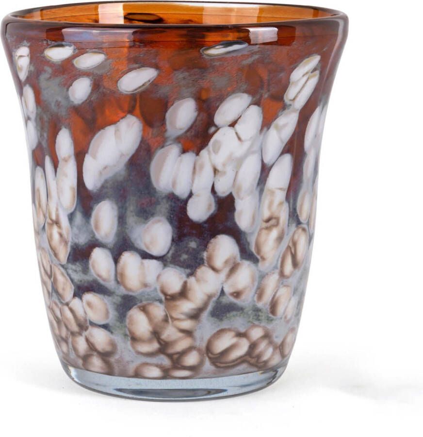 Fidrio Design vaas vase HAZEL glas mondgeblazen diameter 24 cm hoogte 25 cm