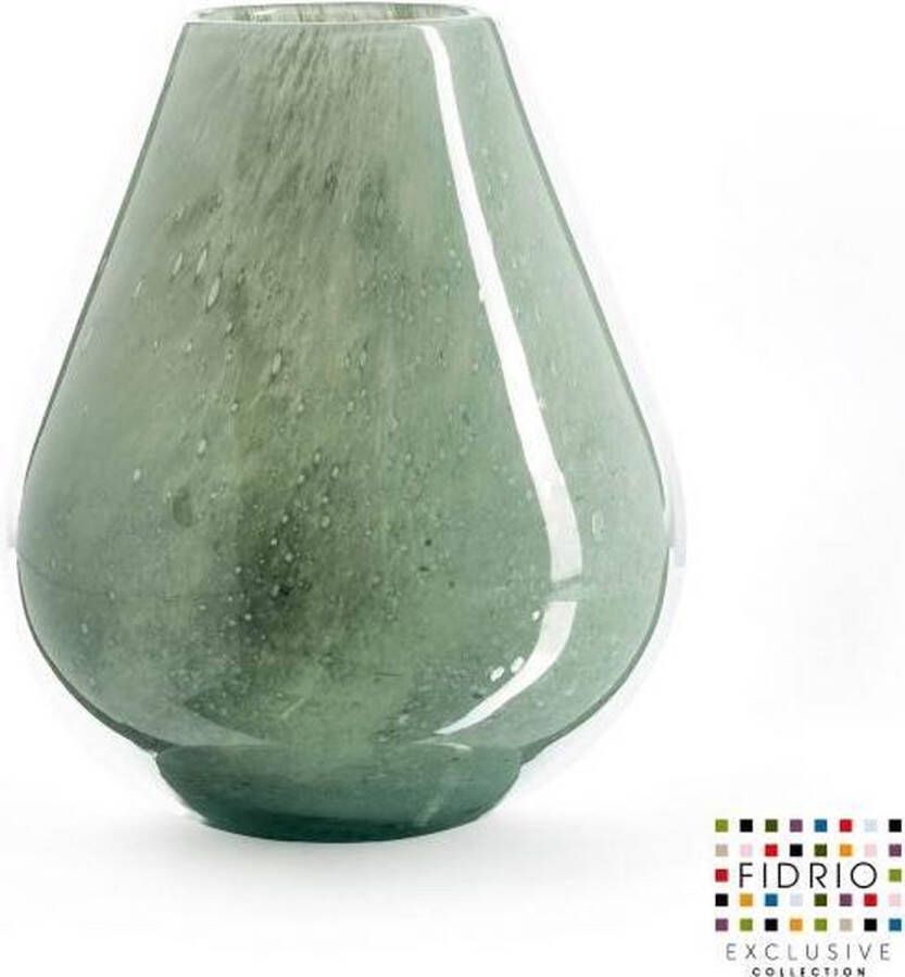 Fidrio Design vaas venice MOSS glas mondgeblazen bloemenvaas diameter 19 cm hoogte 25 cm