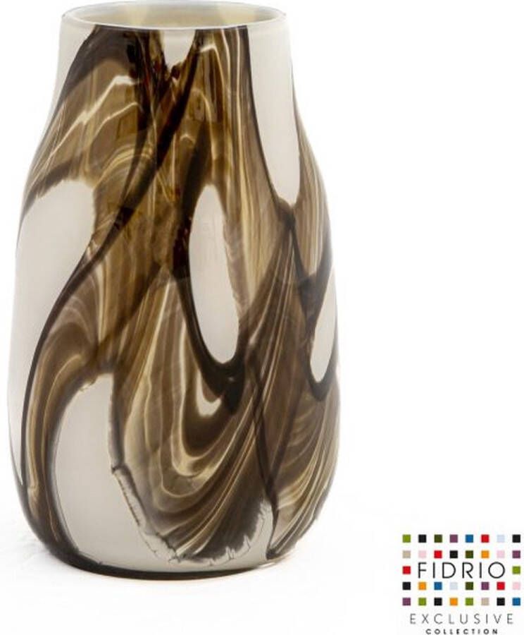 Fidrio Design Vaas Verona BRUNO glas mondgeblazen bloemenvaas diameter 9 cm hoogte 25 cm