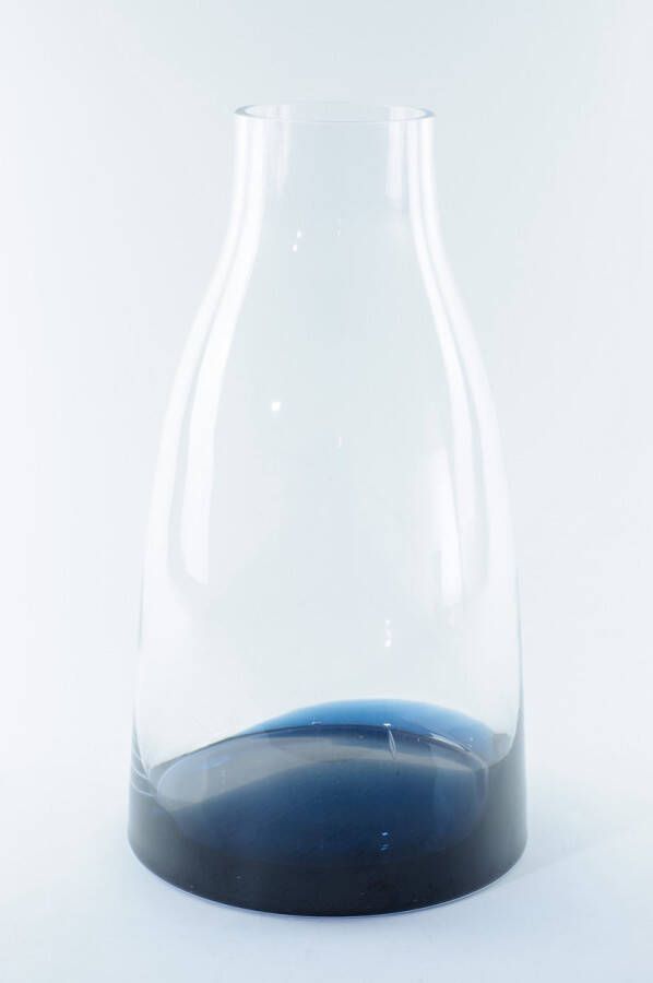 Fidrio fles clear blue Decoratieve vaas Decoratieve fles glaswerk vaas blauw