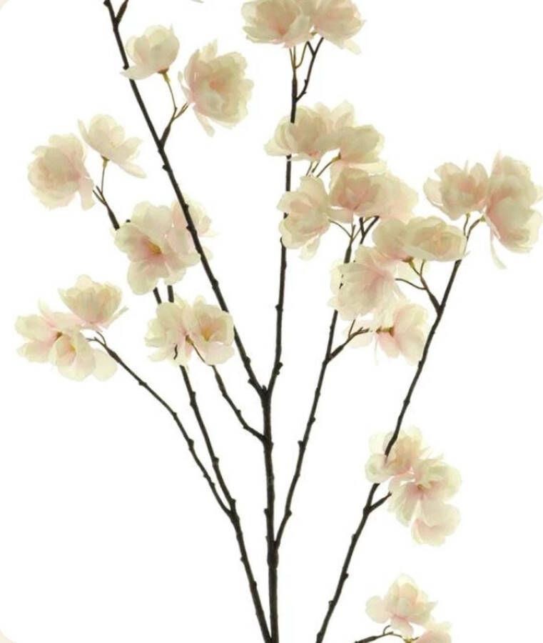 Fidrio Kunstbloem Cherry Blossom topkwaliteit decoratie 2 stuks romig roze bloem 100 cm hoog