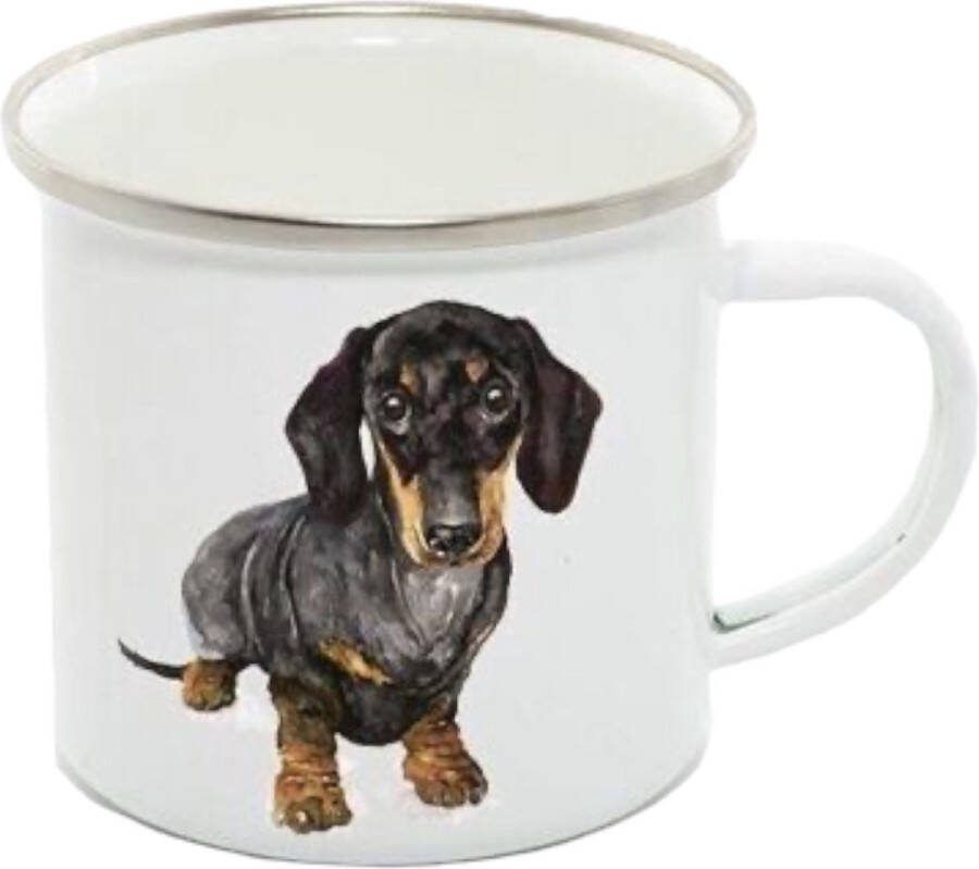 Field and Fur Gifts Teckel Beker Chester Emaille