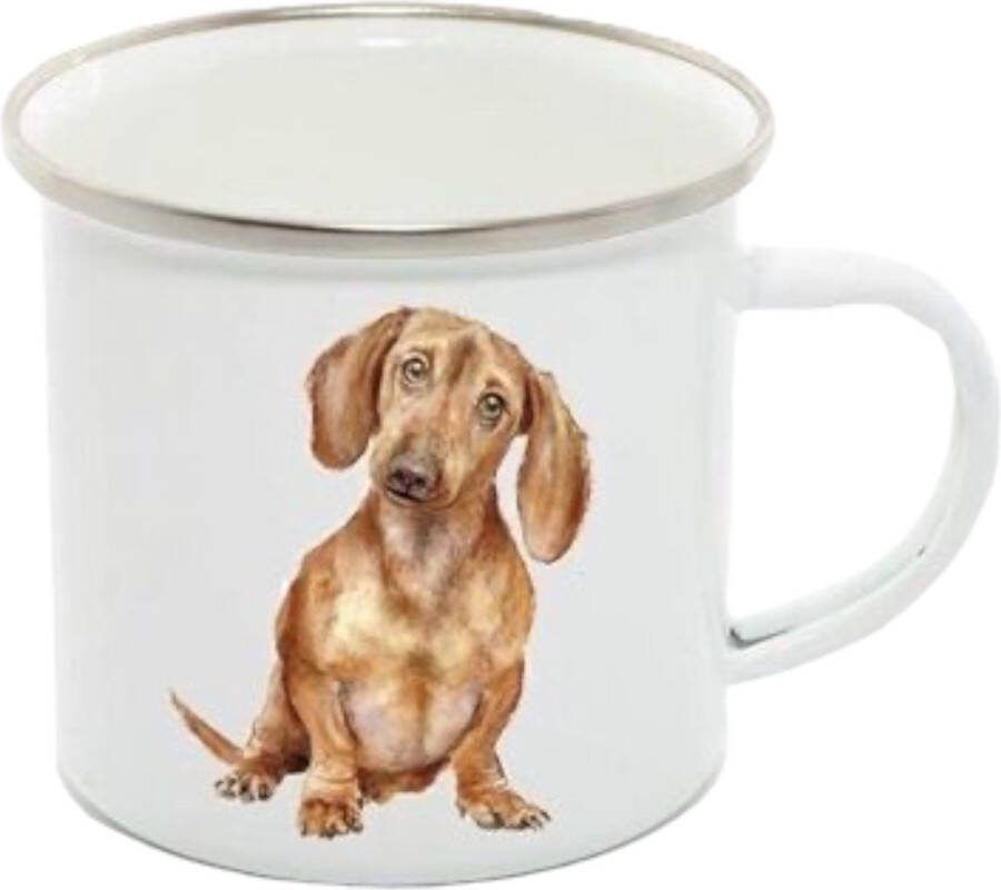 Field and Fur Gifts Teckel Beker Pip Emaille