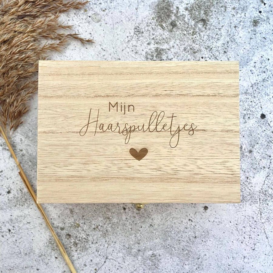 Fien & Feau Mijn haarspulletjes hartje opbergdoosje haarspullen bewaardoosje haaraccessoires