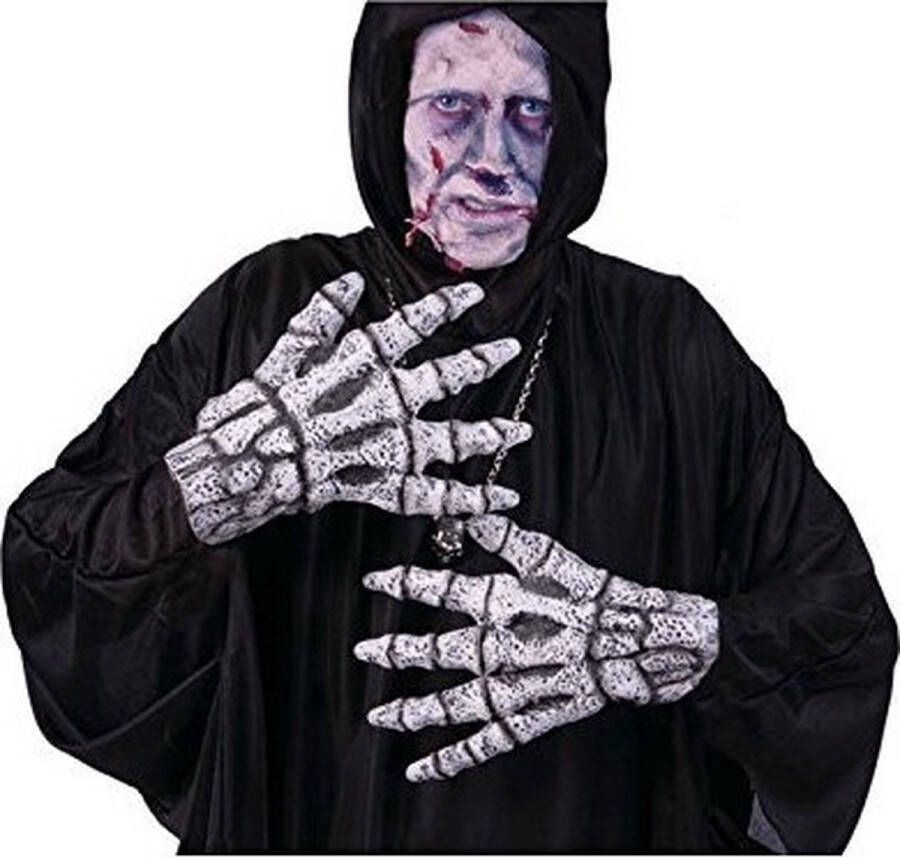 Fiesta Guirca Halloween XL skelet latex handschoenen