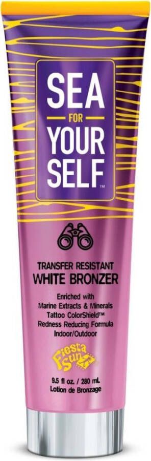 Fiesta Sun SEA FOR YOURSELF Zonnebankcreme WHITE NATURAL BRONZER met Tattoo bescherming (IN & OUTDOOR TANNING) 280 ml