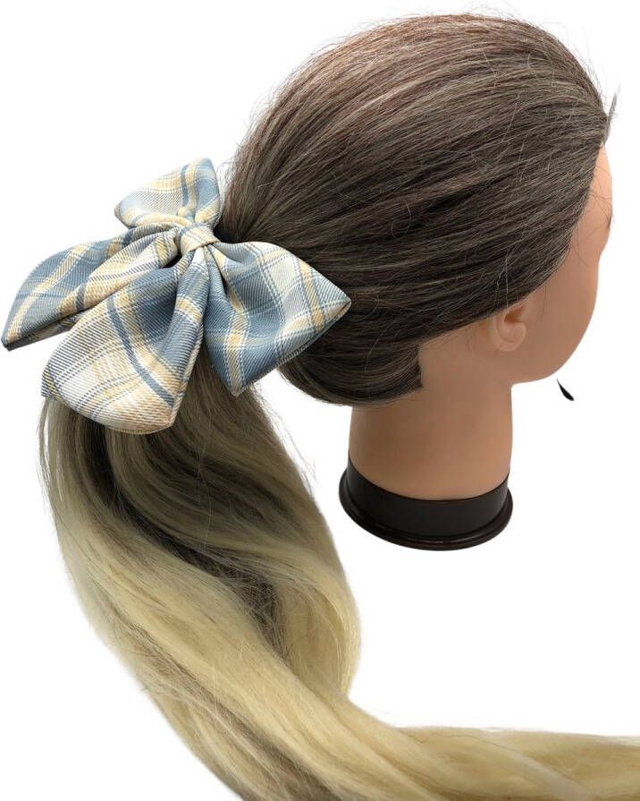 FIFO Haarstrik Haarband Hair Bow Haarstrikje Elegant Esthetisch Charmant Feestelijk Geel Aquablauw