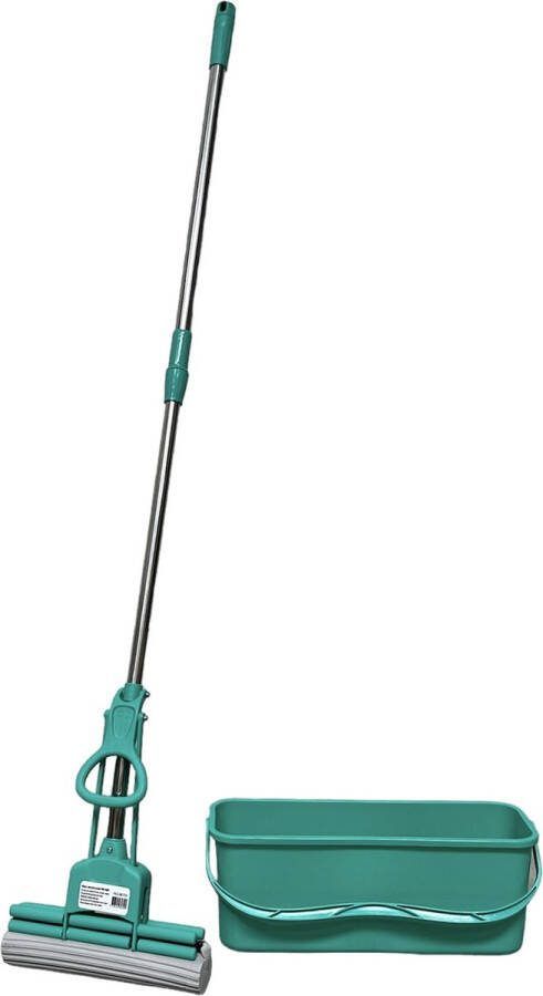 Figuretta Magic Mop Vloerwisser Dweilsysteem PVA Magic Mop Telescoopsteel van 150 cm Inclusief GRATIS emmer