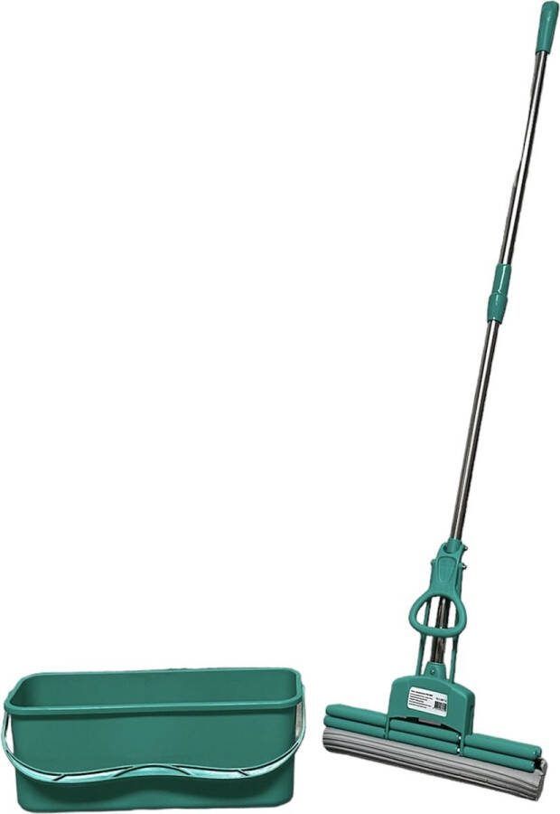 Figuretta Magic Mop Vloerwisser Dweilsysteem PVA Magic Mop XL Telescoopsteel van 150 cm Inclusief GRATIS emmer