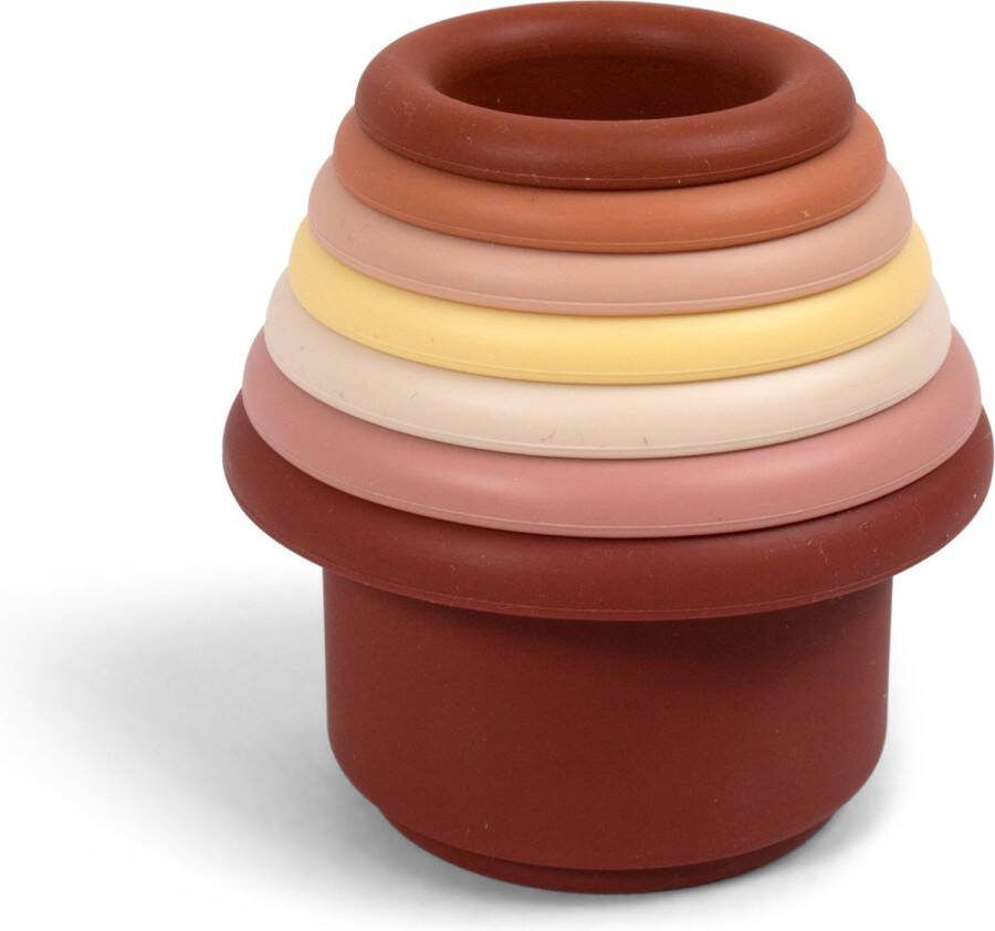 Filibabba Stapeltoren Stacking cups Stapelbekers Speeltoren Stapelspeelgoed Siliconen BPA vrij Baby Dreumes Peuter Ontwikkeling Leerzaam