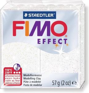 Staedtler Fimo Effect Modelleerklei 57 Gram Wit Glitter