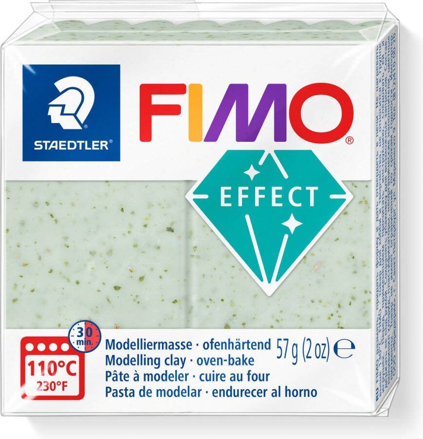 Fimo effect ovenhardende boetseerklei standaard blokje 57 g botanical spirulina