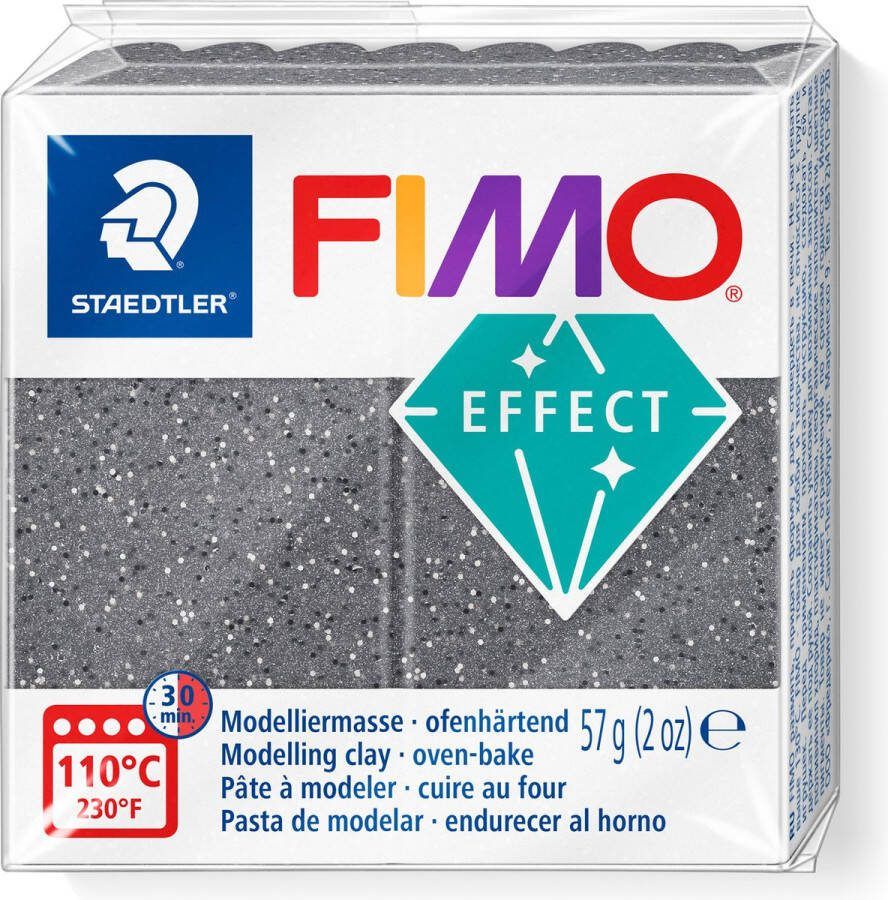 Fimo effect ovenhardende boetseerklei standaard blokje 57 g stone graniet