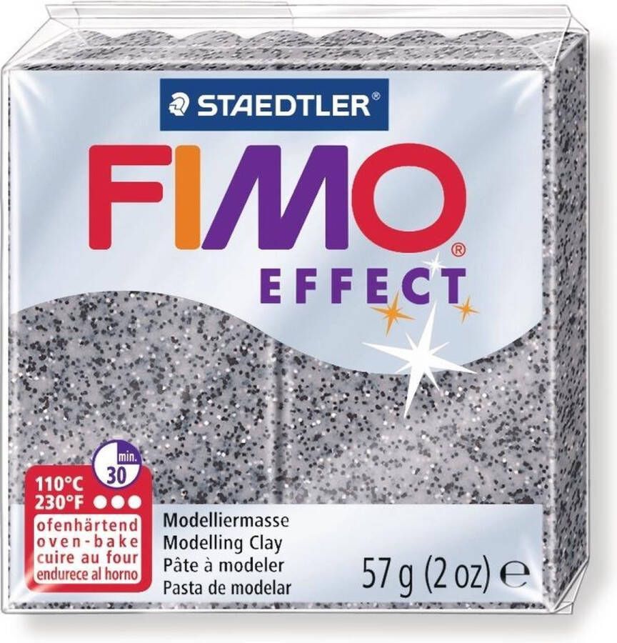 Staedtler Fimo Effect modelleerklei 57 gram graniet grijs