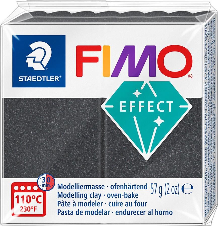 Fimo effect boetseerklei 57 g metallic staal grijs
