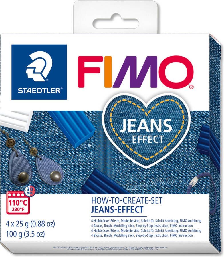 Fimo ovenhardende boetseerklei how-to-create-set jeans-effect