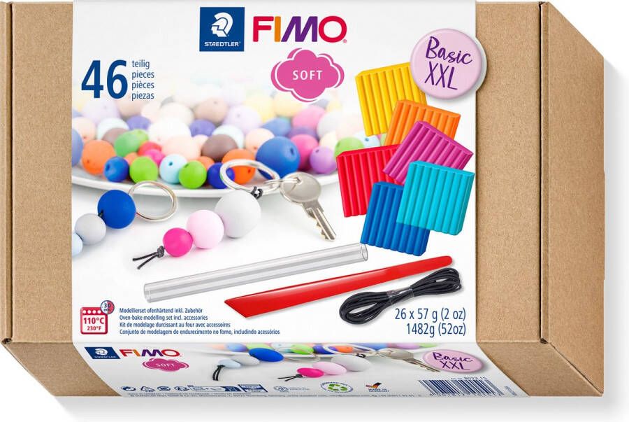 Fimo soft ovenhardende boetseerklei Basic XXL set