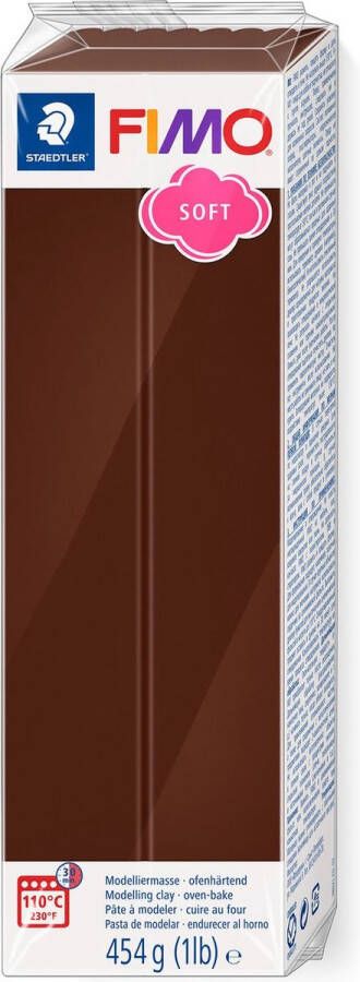 Fimo soft boetseerklei 454 g chocolade 8021-75