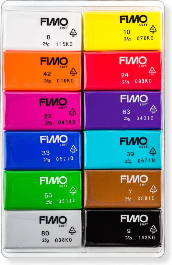 FIMO STAEDTLER Fimo soft colour pack 12 basic colours 8023 C12-1 12x25gr (04-19)