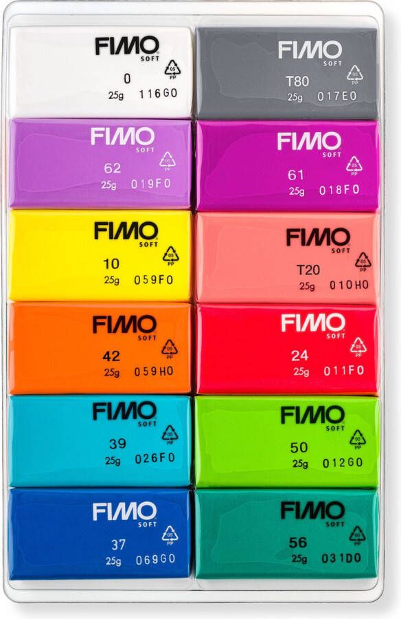 FIMO STAEDTLER Fimo soft colour pack 12 brilliant colours 8023 C12-2 12x25gr (04-19)