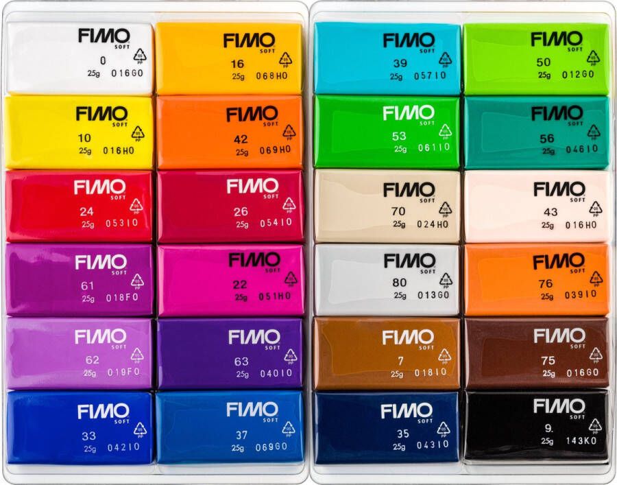 Fimo soft colour pack 24 basic colours 8023 C24-1 24x25gr (04-19)