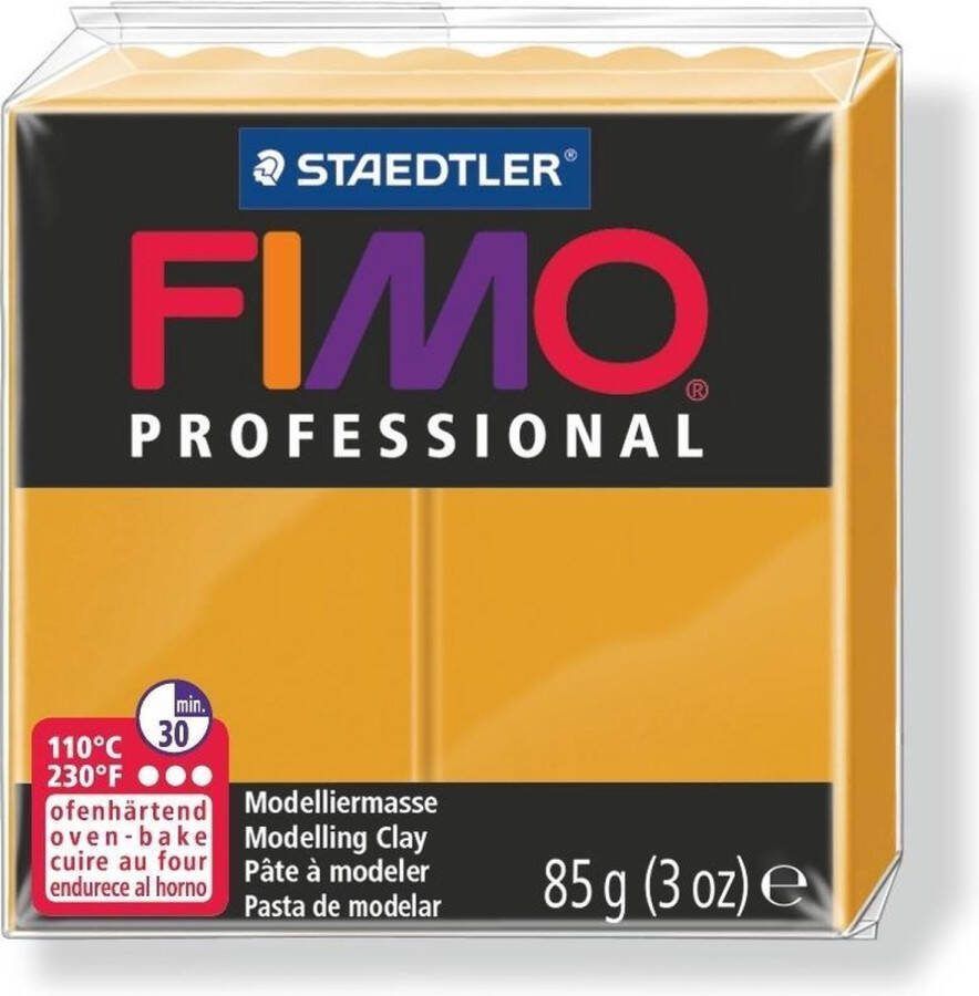 Fimo professional ovenhardende professionele boetseerklei blok 85 g oker