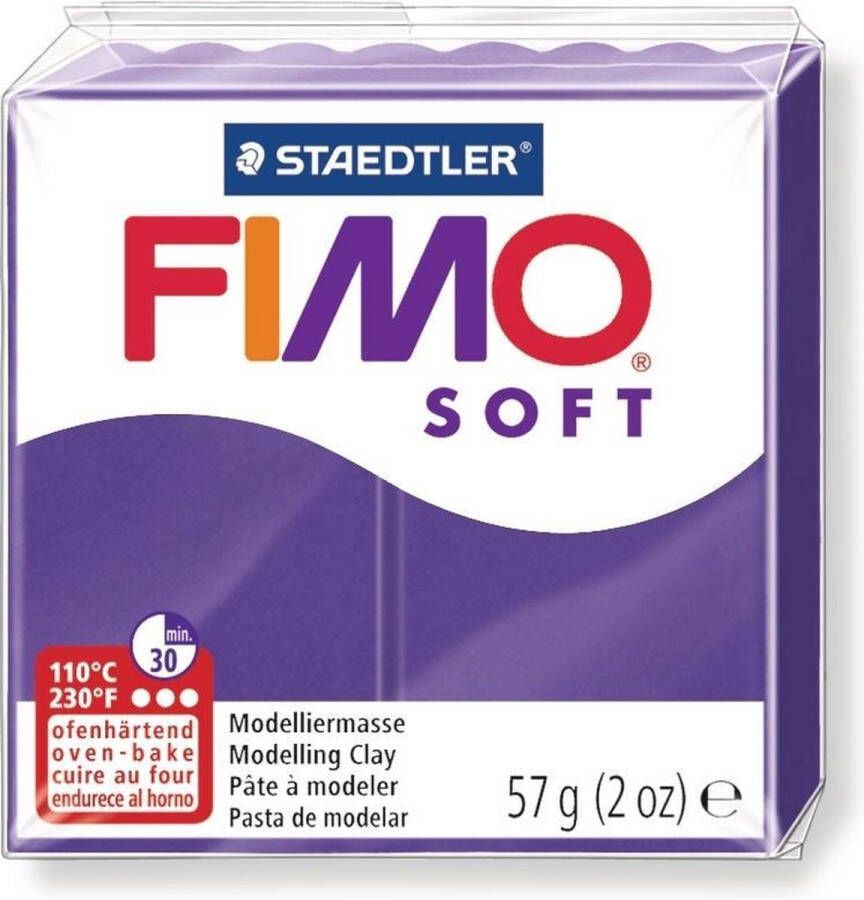 FIMO STAEDTLER FIMO Soft 8020 Boetseerklei 57g Paars 1stuk(s)