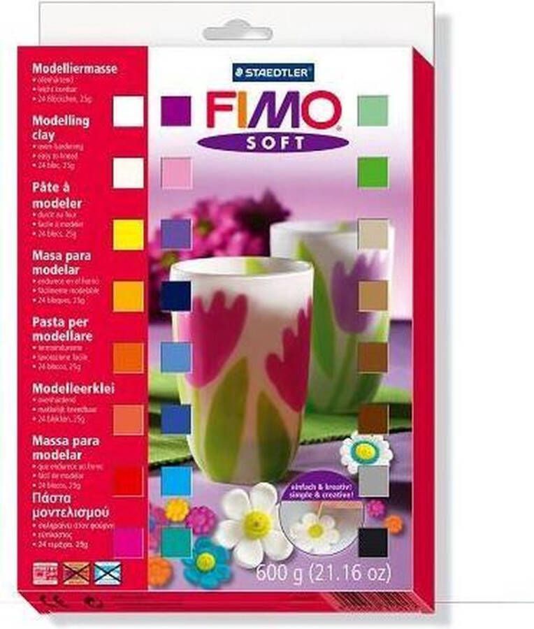 FIMO STAEDTLER Fimo soft set etui 24 halve blokken