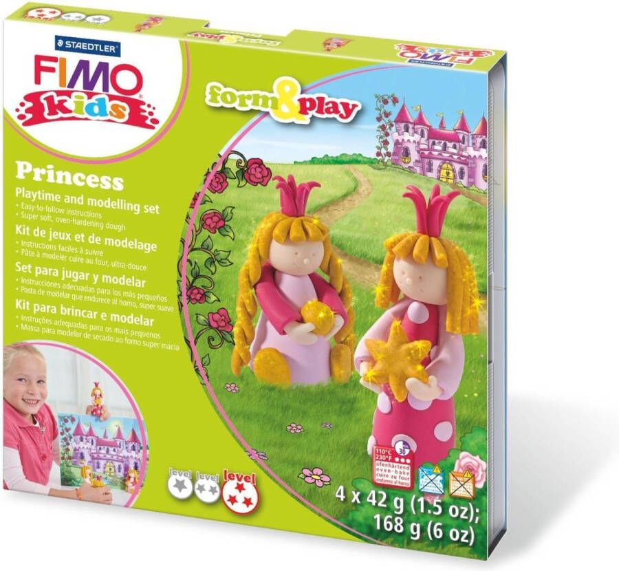 Fimo Kids 8034 ovenhardende boetseerklei Form&play set prinses