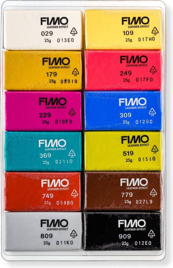 Staedtler Fimo leereffect boetseerklei set 12-delig