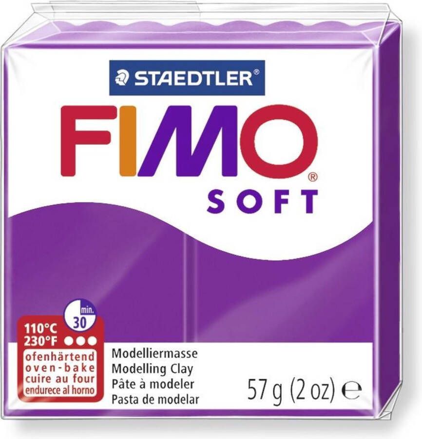 FIMO STAEDTLER FIMO Soft 8020 Boetseerklei 57g Paars 1stuk(s)