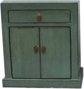 Fine Asianliving Antieke Chinese Kast Glassy Mint B62xD37xH70cm