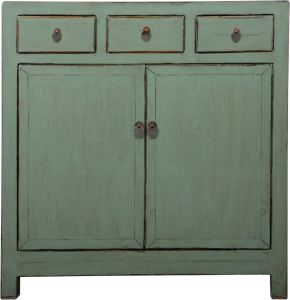 Fine Asianliving Antieke Chinese Dressoir Mint High Gloss B102xD40xH107cm Chinese Meubels Oosterse Kast