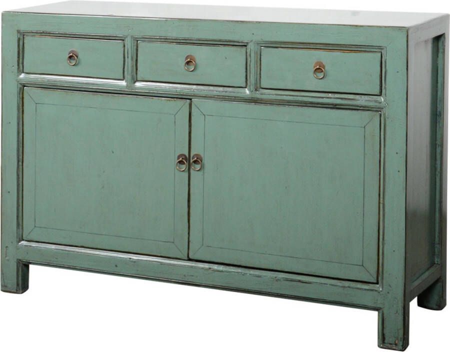 Fine Asianliving Antieke Chinese Dressoir Mint High Gloss B128xD40xH91cm Chinese Meubels Oosterse Kast