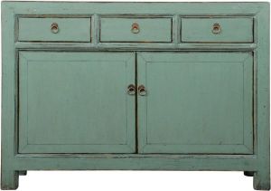 Fine Asianliving Antieke Chinese Dressoir Mint High Gloss B128xD40xH91cm Chinese Meubels Oosterse Kast