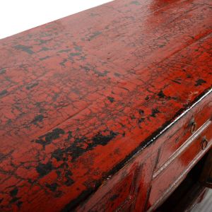 Fine Asianliving Antieke Chinese Dressoir Rood Glossy B255xD47xH93cm Chinese Meubels Oosterse Kast
