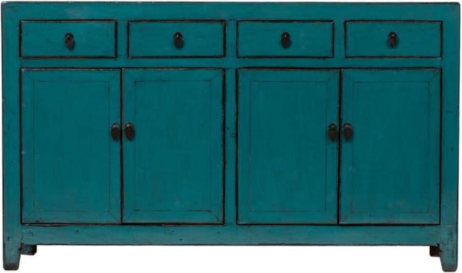 Fine Asianliving Antieke Chinese Dressoir Teal High Gloss B150xD39xH90cm Chinese Meubels Oosterse Kast