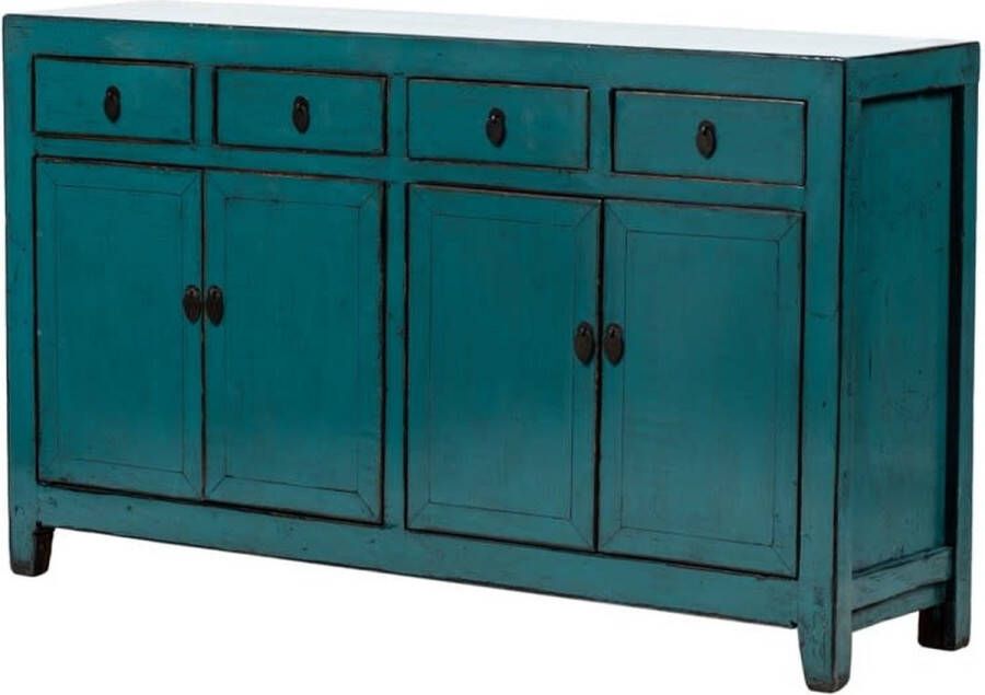 Fine Asianliving Antieke Chinese Dressoir Teal High Gloss B157xD39xH91cm Chinese Meubels Oosterse Kast
