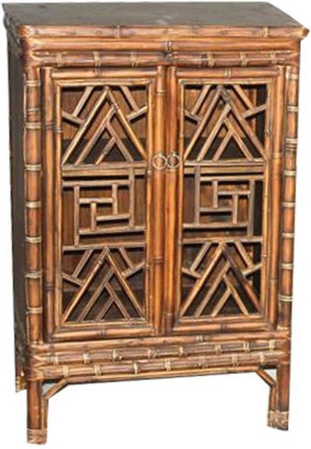 Fine Asianliving Antieke Chinese Kast Bamboe B56xD35xH86cm Chinese Meubels Oosterse Kast