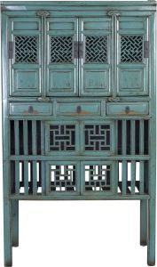 Fine Asianliving Antieke Chinese Kast Teal B111xD55xH191cm Chinese Meubels Oosterse Kast