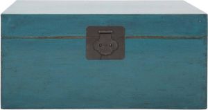 Fine Asianliving Antieke Chinese Kist Blauw Glossy B90xD54xH45cm Chinese Meubels Oosterse Kast