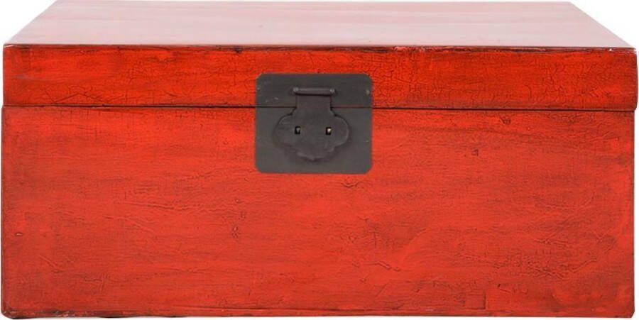 Fine Asianliving Antieke Chinese Kist Rood Glossy B92xD53xH41cm Chinese Meubels Oosterse Kast