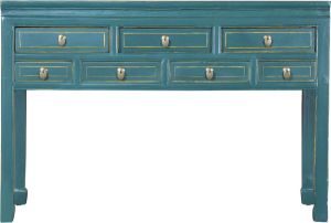 Fine Asianliving Antieke Chinese Sidetable Teal B121xD45xH78cm Chinese Meubels Oosterse Kast