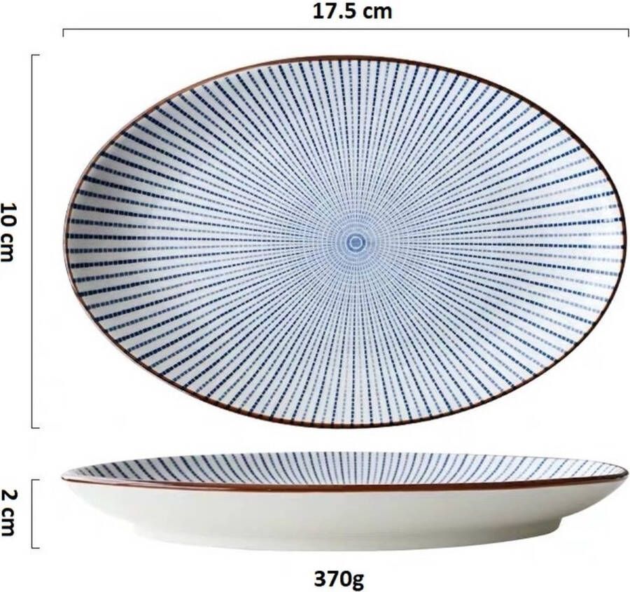 Fine Asianliving Chigusa Selection Servies Ovaal Bord 20cm