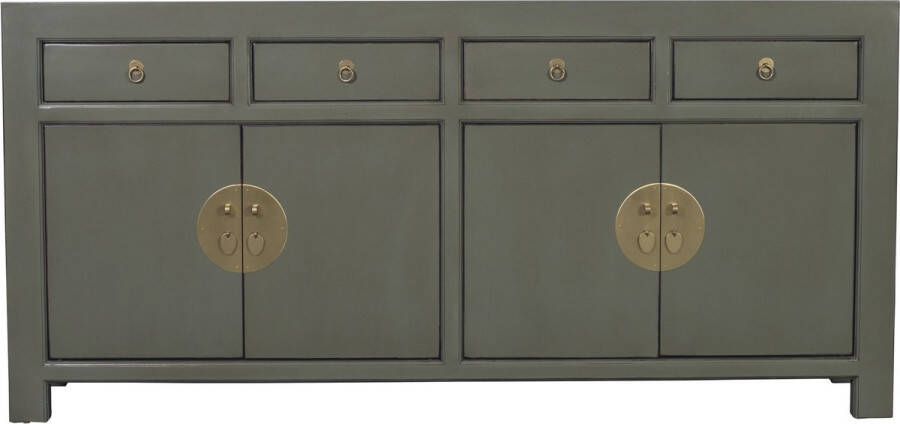 Fine Asianliving Chinees Dressoir Olive Grey B180xD40xH85cm Chinese Meubels Oosterse Kast