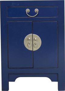 Fine Asianliving Chinees Nachtkastje Midnight Blue Orientique Collection B42xD35xH60cm Chinese Meubels Oosterse Kast